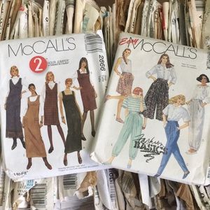 Lot of vintage sewing patterns S, M, and L